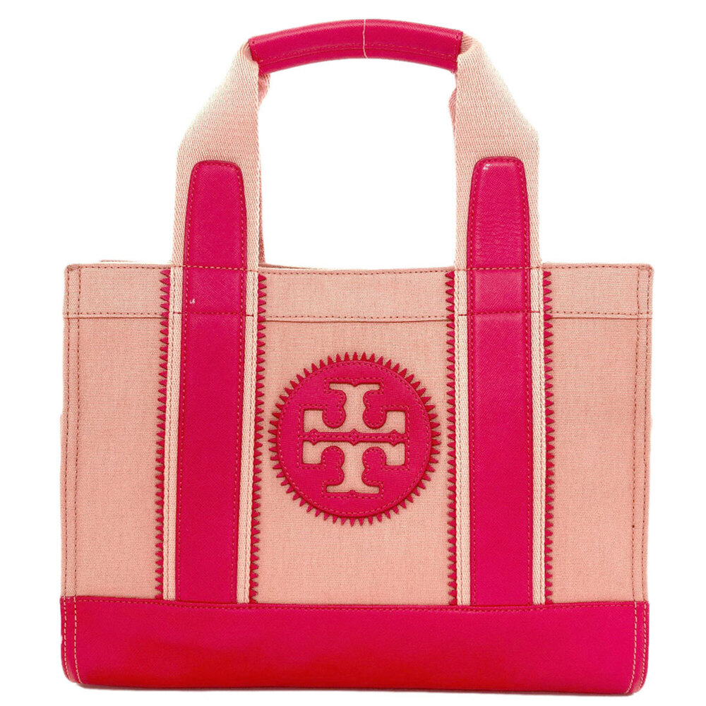 Tory Burch Logo Handbag Canvas Women's